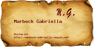 Marbeck Gabriella névjegykártya